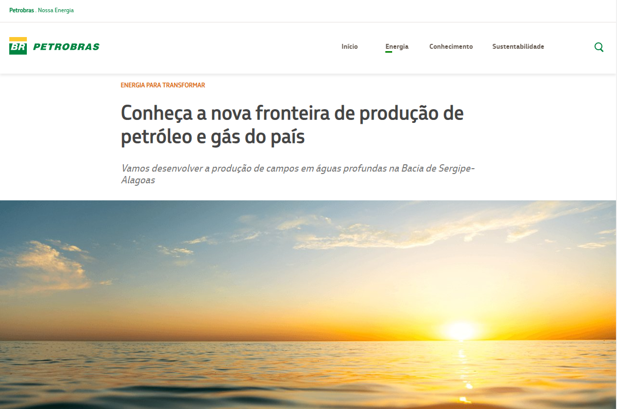 Petrobras apresenta projeto Sergipe Águas Profundas como nova fronteira de exploração